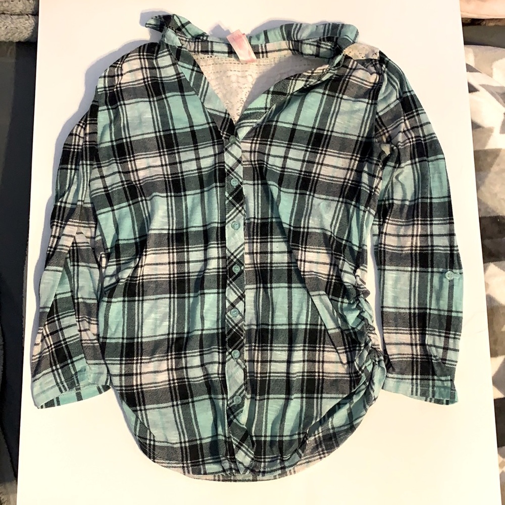 Mint plaid shirt